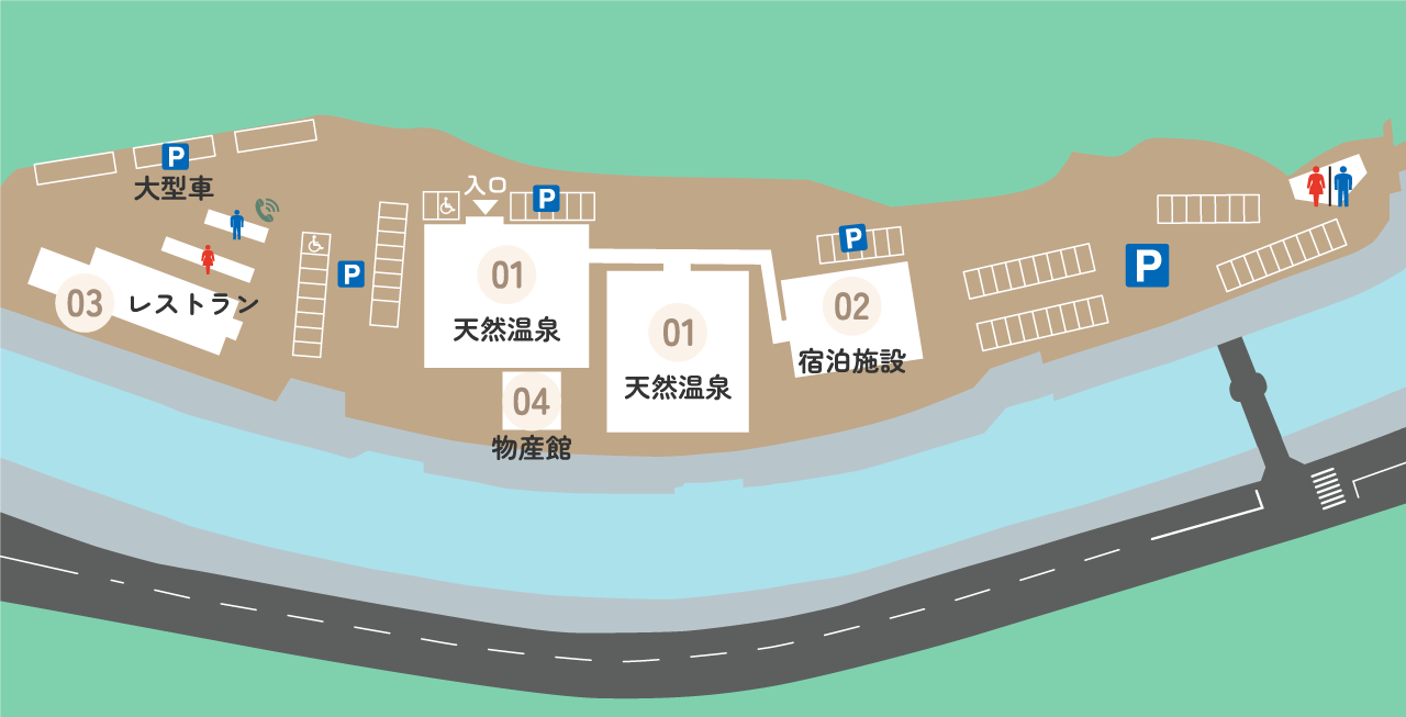 高知県吾川郡いの町/道の駅木の香/施設マップ