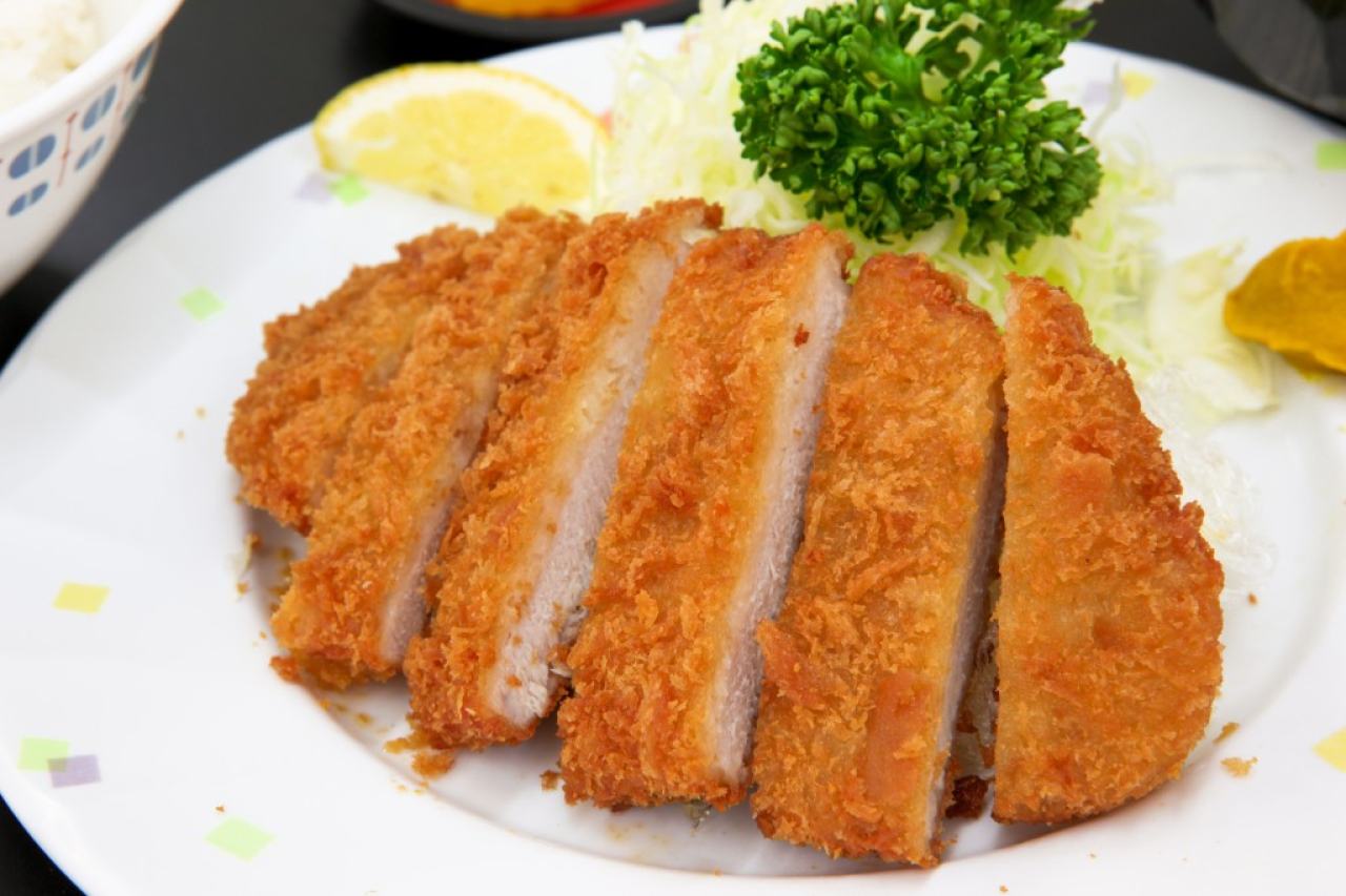 高知県吾川郡いの町/道の駅木の香/四万十豚のとんかつ定食（ごはん・味噌汁・漬物付き）