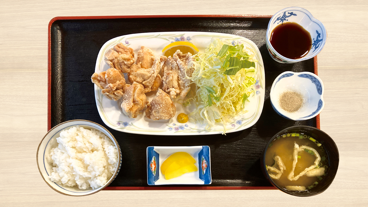 高知県吾川郡いの町/道の駅木の香/よさこい尾鶏のからあげ定食
