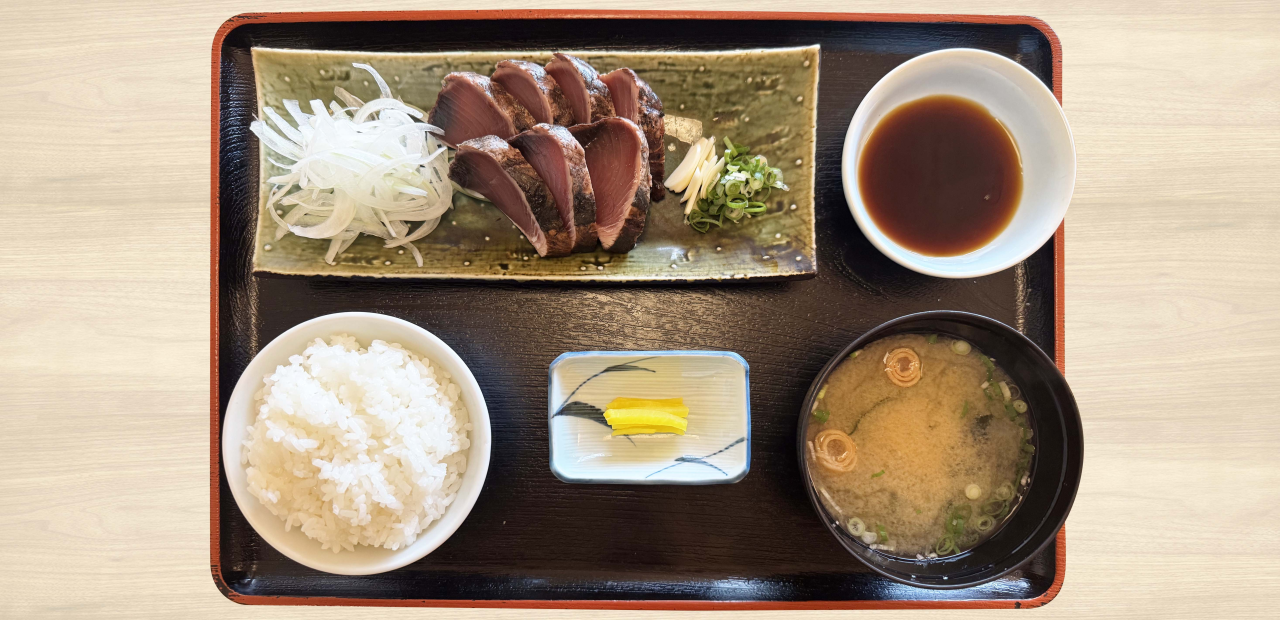 高知県吾川郡いの町/道の駅木の香/鰹のタタキ定食