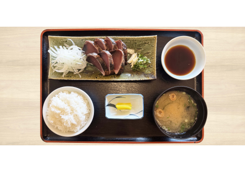 高知県吾川郡いの町/道の駅木の香/鰹のタタキ定食